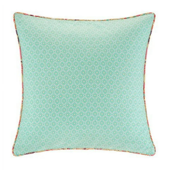 Echo Guinevere Coussin en Mousse de Coton à la Mode, Coussin Décoratif Carré Inspiré du Monde, 18x18, Menthe