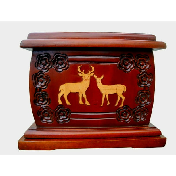 Adult - wooden urns - funeral Cremation Urn Mahogany wood urn 