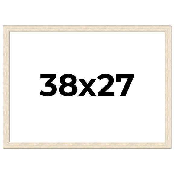 38x27 Frame White Barnwood Picture Frame - Modern Photo Frame Includes UV Acrylic Shatter Guard