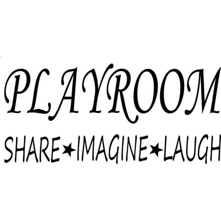 wall decal quote playroom share imagine laugh kids room children
