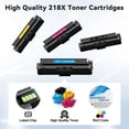 thumbnail image 4 of Paquete de 4 cartuchos de tóner YQSLPBM 218X para HP Color LaserJet, 4 of 9