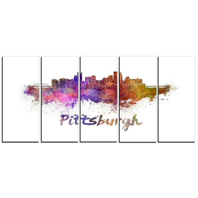 Design Art La Ligne D'Horizon De Pittsburgh Art Sur Toile