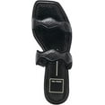 thumbnail image 6 of Dolce Vita Ilva Onyx Embossed Leather Slip On Open Toe Slides Flats Sandals (Onyx Embossed Leather, 11), 6 of 6