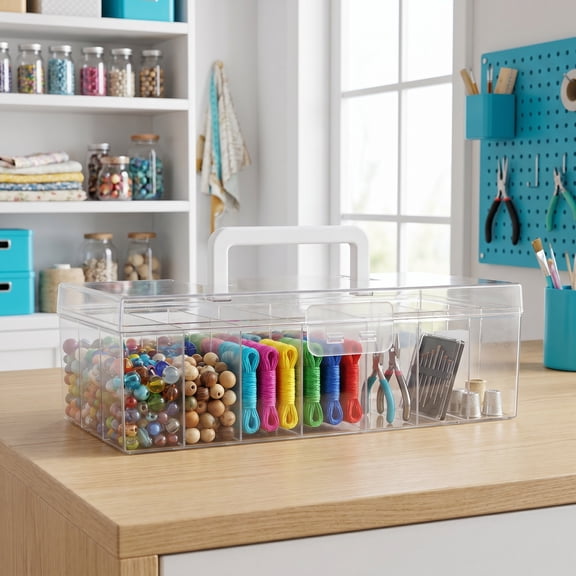 Hemobllo Clear Plastic Seed Storage Box with Multiple Compartments for Organized and Packet Keeping