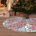 thumbnail image 6 of Lsque Cartoon Hearts Print Christmas Tree Skirt, Tree Skirt with Ties or Velcro, Perfect for Holiday Decorations, Halloween, and New Year-36", 6 of 7