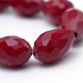 thumbnail image 4 of 10 Strand Opaque Solid Color Glass Faceted Teardrop Beads Strands Dark Red 11x7.5~8mm Hole: 1.5mm 56~58pcs/strand 25 inch, 4 of 4