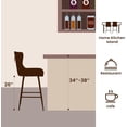 thumbnail image 7 of Farini Counter Height Stools Set of 2, Velvet Bar Stools with Metal Legs for Kitchen, Dining & Pubs, Beige (26"), 7 of 7