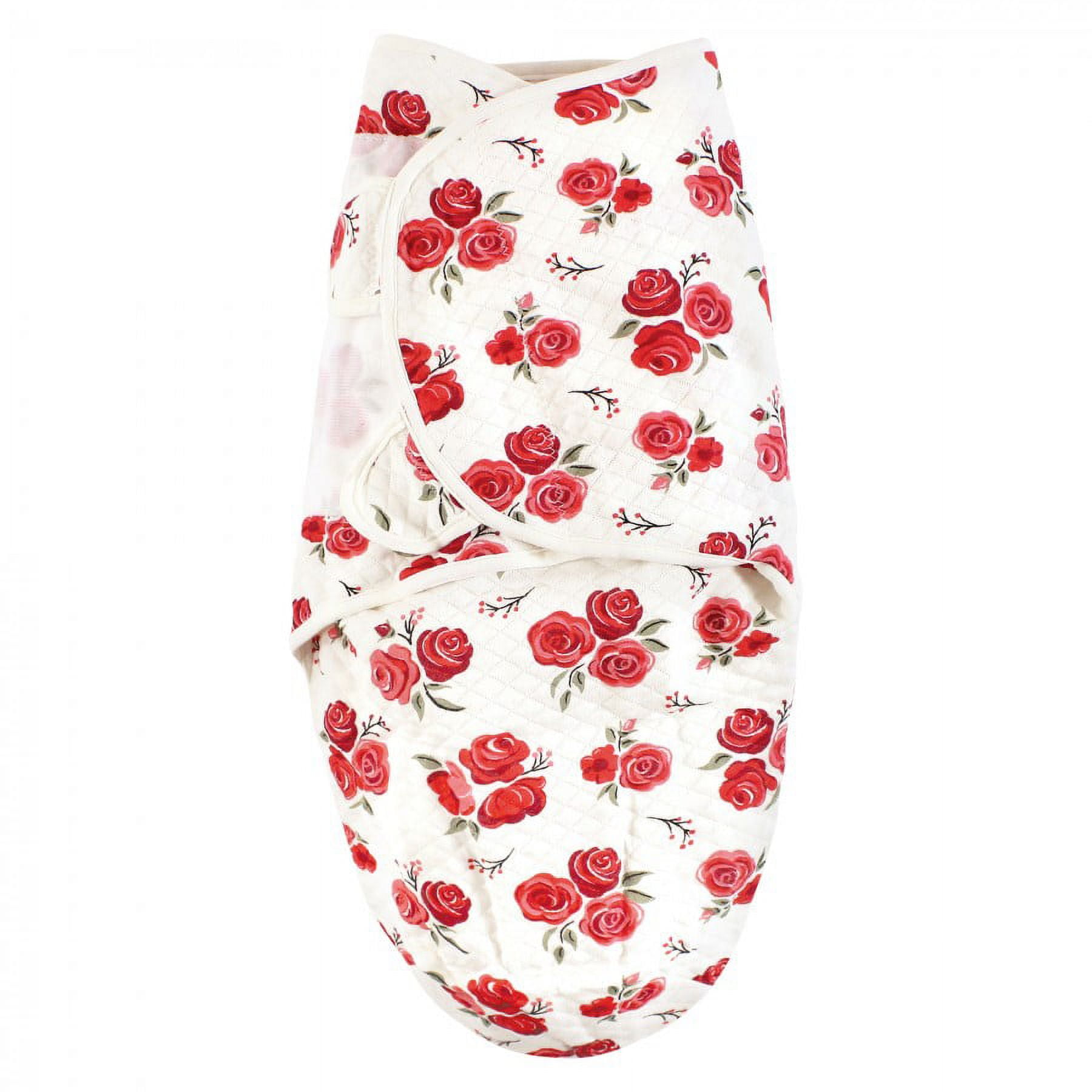 Hudson Baby Infant Girl Quilted Cotton Swaddle Wrap 3pk, Rose Leopard, 0-3 Months
