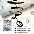 thumbnail image 3 of Hello Spring Rose Flower Small Decorative Garden Flag, Blue White Floral Butterfly Yard Lawn Outside Decor, Seasonal Burlap Outdoor Home Decoration Double Sided 12.5 x 18, 3 of 6