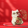 thumbnail image 3 of Lucky Cat Estatuas Animales Escultura Florero Resina Soledad Estatuilla del gato de la suerte, 3 of 10