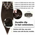 thumbnail image 4 of MY-LADY Clip in 100% Remy Human Hair Extensions 8Pcs Full Head Weft Highligh Hairpiece Balayage Blonde Long Straight, 4 of 10