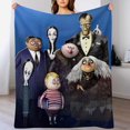 thumbnail image 1 of Manta de franela cálida y acogedora de la familia Addams para sala de estar, dormitorio, cama, sofá, camping, viajes, mantas de vellón para todas las estaciones, regalos para niños, niñas, niños y, 1 of 8
