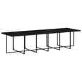 thumbnail image 2 of vidaXL 17 Piece Garden Dining Set with Cushions Black Poly Rattan, 2 of 5