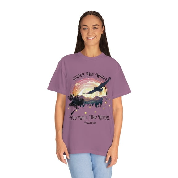 Psalm 91 Christian Shirts God Is My Refuge Worship Shirt Psalms 91 Faith Based Shirt Christian Merch Trust In The Lord Comfort Color Graphic