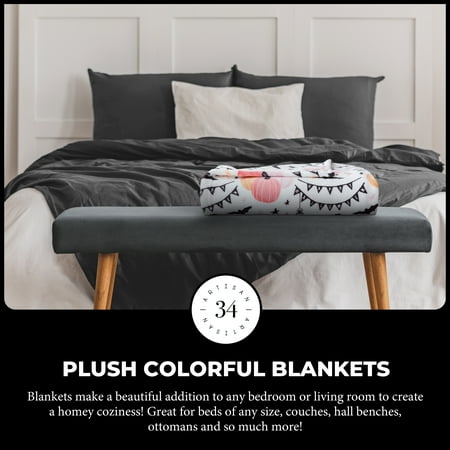 UPC: 0195691033779 | Artisan 34 Halloween and Harvest Oversized Velvet Plush Throw  50  x 70   Costume Pets