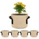 thumbnail image 1 of Uxcell 5 Pack Bolsas de Cultivo para Plantas 1 Galón Bolsas de Cultivo de Tela Engrosada de 300G con Mangos Macetas de Jardín Caqui, 1 of 7
