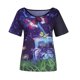 thumbnail image 4 of ICHUANYI Clearance Womens Spring And Summer Short SleevesＶ-Neck T-Shirt Blouse Tops(Purple, S) ICHUANYI WER2023080904302, 4 of 7