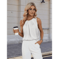 thumbnail image 6 of Women'S Silk Satin Tank Top Summer Business Casual Outfit 2025 Sleeveless Work Dressy Shirt White S, 6 of 7