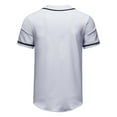 thumbnail image 4 of Birdeem Chemises pour Hommes Chemise Décontractée à Manches Courtes Patchwork de Baseball avec Boutons, 4 of 12
