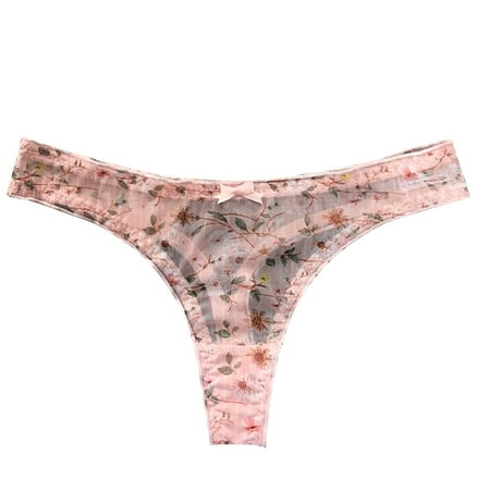 OJSFQUFP Seamless Thongs for Women No Show Thong Underwear Women Comfortable Soft Panties Low Waisted Stretch Breathable Sexy Panties Underwear Light Pink One Size