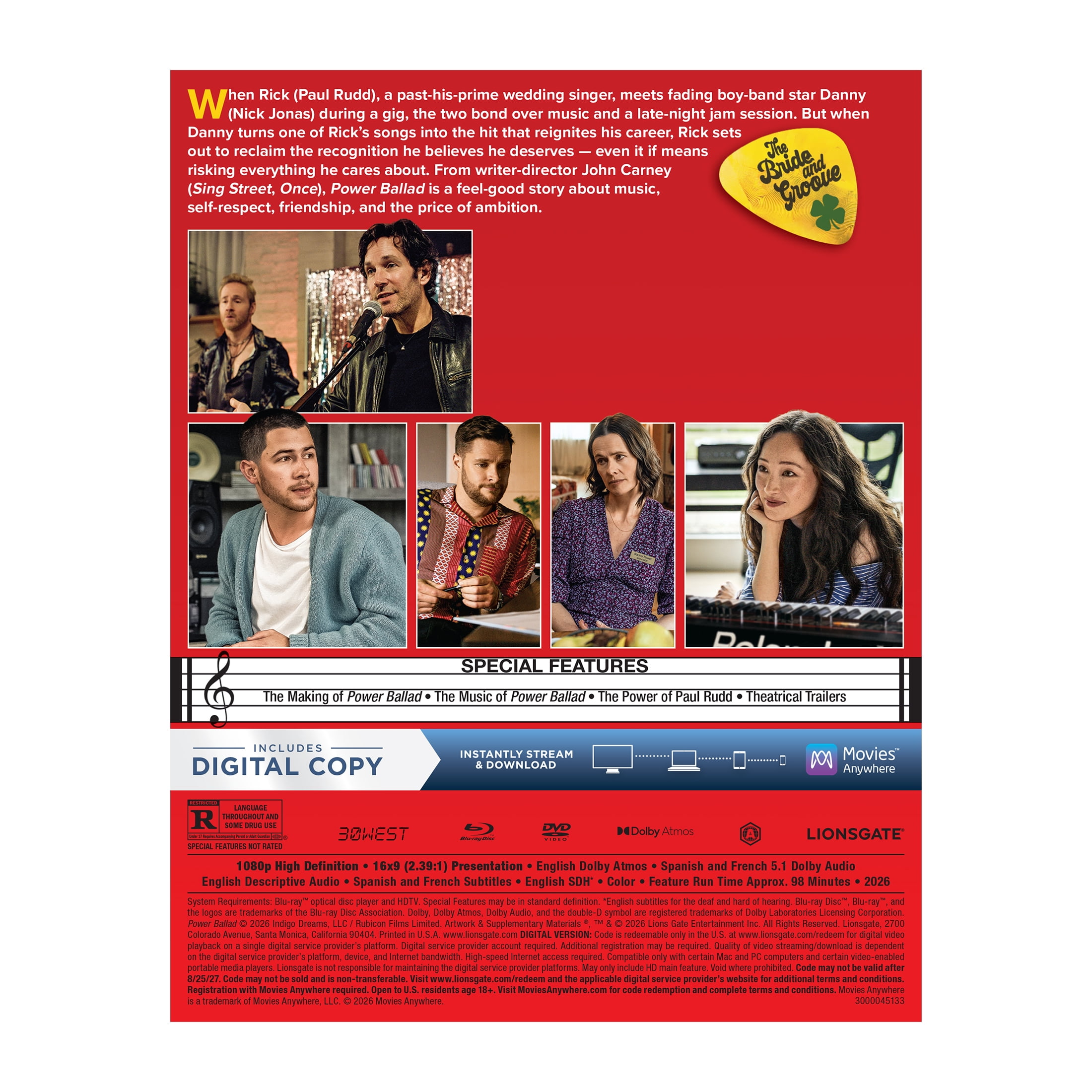 Power Ballad (2026) (Blu-Ray + Digital) Lionsgate, Drama