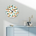thumbnail image 4 of Summer Pineapple Wall Clock Silent Non Ticking Wooden Wall Clocks Battery Operated 10 Inch Round Wall Decor for Bathroom Kitchen Bedroom, 4 of 8