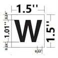 thumbnail image 2 of PHOTOLUMINESCENT DOOR IDENTIFICATION LETTER W SIGN HEAVY DUTY / GLOW IN THE DARK "DOOR NUMBER" SIGN HEAVY DUTY (ALUMINUM SIGN 1.5 X 1.5), 2 of 2