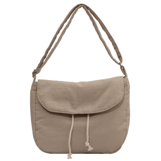Bolso Tote Lona Unisex Bolso Bandolera Gran Capacidad para Hombre Mujer (Blanco)