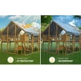 thumbnail image 5 of HighSound Large Wooden Chicken Coop, 111"×74"×72" Chicken Runs for Yard with Waterproof Cover, Outdoor Chicken Coop Enclosures for Outdoor & Backyard, Farm, Duck Rabbit Cage Poultry Pen, Yellow, 5 of 10