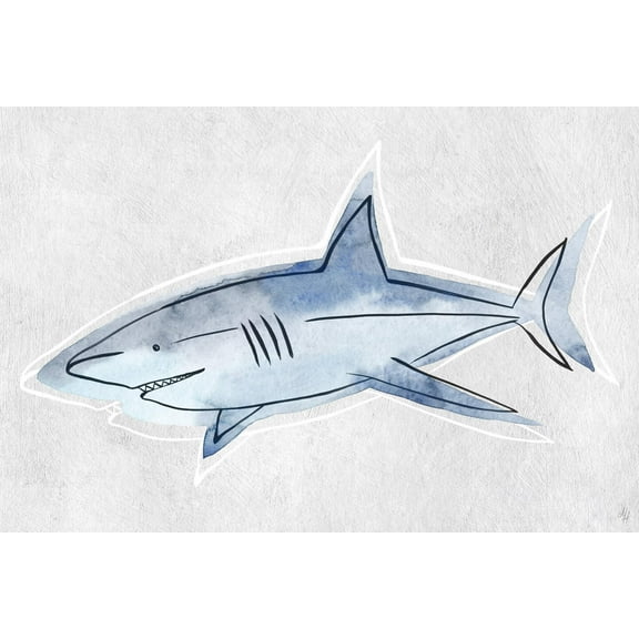Marmont Hill The Great Shark Canvas Wall Art