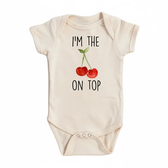 Cherry Top Newborn Baby Bodysuit