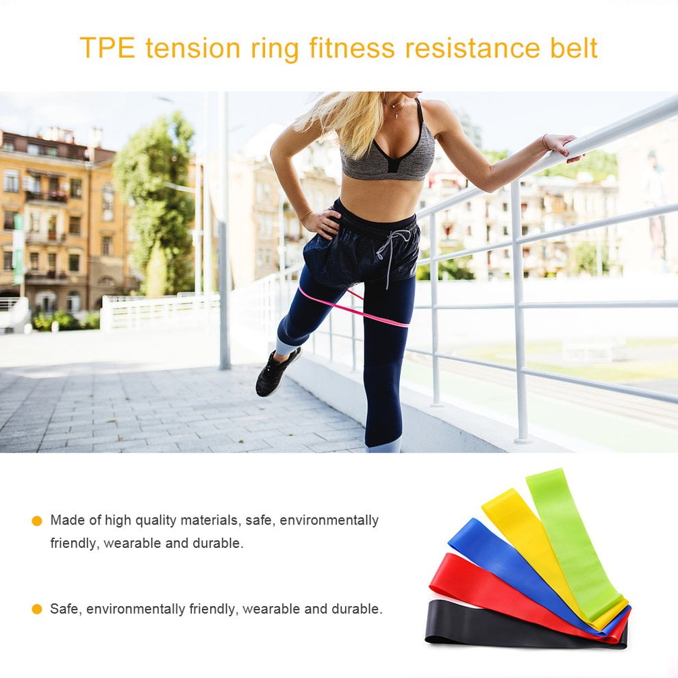 DAFUYUAN Yoga TPE Flexbands Resistance Band Pull Ring Fitness Exercise Band Pull Rope Fitness Band Resistance Circle 
