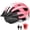 MixPink-M, variant on FUNWICT Adult Bike Helmet with Visor and Goggles for Men Women Mountain Road Bicycle Helmet Rechargeable Rear Light Cycling Helmet