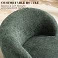 thumbnail image 3 of Kidol & Shellder Swivel Accent Chair Furry Round Barrel Chair 360 Degree Sofa Club Armchairs for Living Room Bedroom, Green, 3 of 6