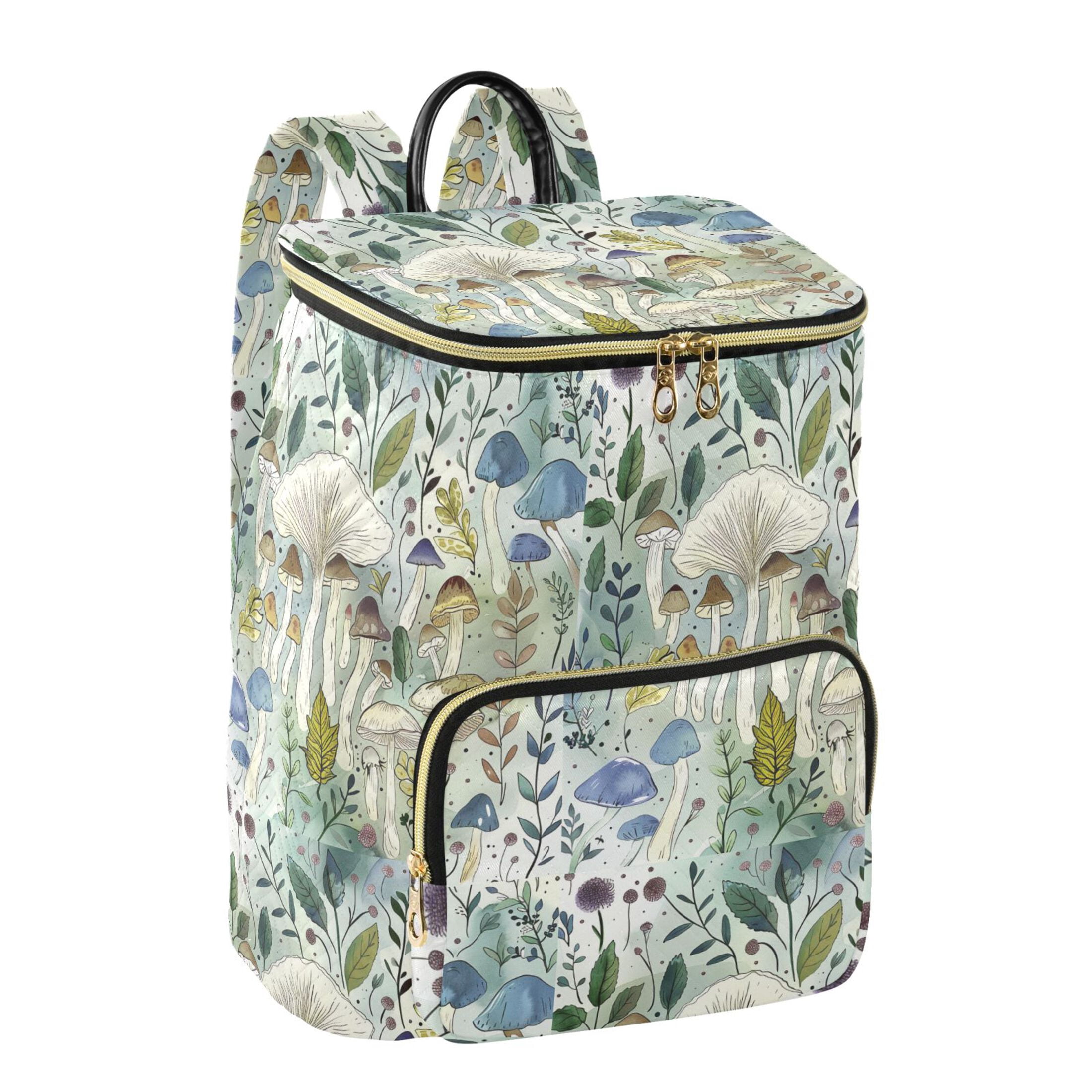 ALAZA Mushrooms Oil Paint Travel Backpack Laptop Bag Large Capacity Daypack