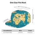 thumbnail image 6 of Fotbe World Map With Landmarks Flat Bill Visor Cap Classic Snapback Hat Polyester Foam Trucker Hat Trucker Cap Adjustable Baseball Cap, 6 of 9