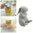 thumbnail image 2 of Silicone Rabbit Tea Infuser Easter Present Tabletop Decoration Aromatherapy Stove Rabbit Tea Infuser With Ears Heat Silicone Tea Infuser Loose Tea Infuser For Tea For Mug, 2 of 9