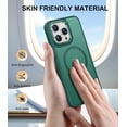 thumbnail image 5 of Magnetic Designed for iPhone 13 Pro Max Case [Military-Grade Drop Tested] [Compatible with Magnet] Slim Frosted Case for iPhone 13 Pro Max Case Phone Case (6.7"), Green, 5 of 12
