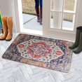 thumbnail image 5 of Retro Door Mat, 17 X 30 Inch Bohemian Vintage Pink Carpet Welcome Doormat Decorative Home Floor Mat, Non Slip Rubber Back and Strong Water Absorption for Outdoor Indoor Entrance Decor, 5 of 6