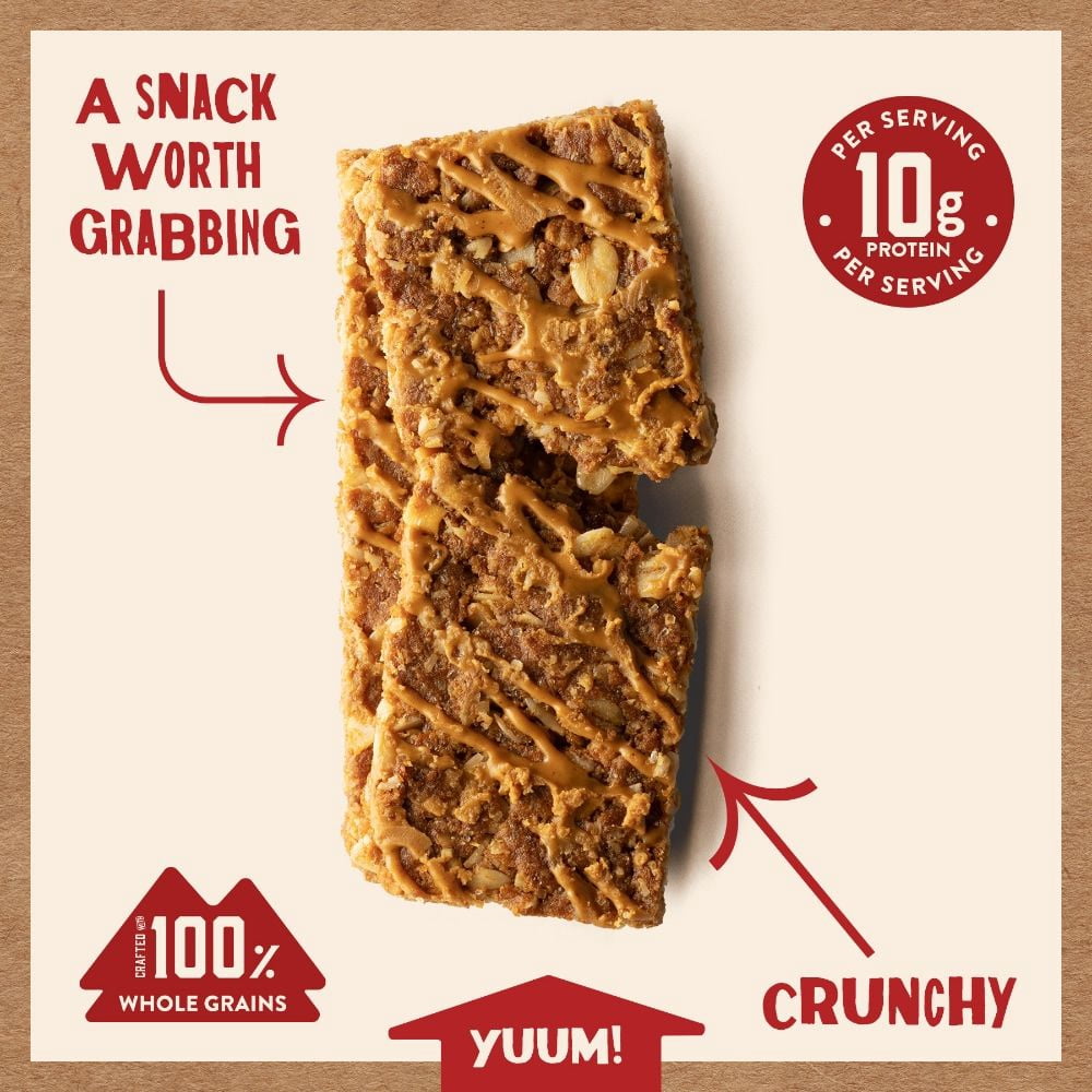 Kodiak Cakes Peanut Butter Crunchy Granola Bars 6 ct / 1.59 oz - Pack of 3