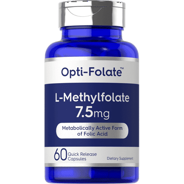 L Methylfolate 7.5 mg | 60 Capsules for Men and Women | Methyl Folate, 5-MTHF | by Opti-Folate