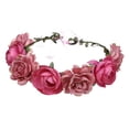 thumbnail image 3 of Prettyia Boho Mujeres Flor Festival Boda Guirnalda Corona Cabello Rosa Hugo Diadema de flores, 3 of 6