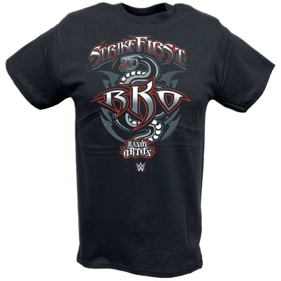 Randy Orton Strike First RKO Logo Black T-shirt