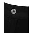thumbnail image 4 of uxcell Men's Casual Slim Fit Punk Gothic Pockets Patch Buckle Zipper Pants Trousers 30 Black, 4 of 7