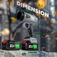 thumbnail image 4 of UNTIMATY Leaf Blower for Lawn Care 500 CFM 300K RPM Cordless Leaf Blower with 2 x 4.0Ah Battery, Charger, 4 Extension Tubes, Light Gray, 4 of 11