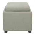 thumbnail image 1 of Hawthorne Collection Birch Wood Linen Tray Ottoman in Grey, 1 of 1