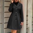 thumbnail image 4 of Pyhlmscde Women's Wool Blend Thicken Stand Collar Fashion Winter Coat, Women Coat, Long Wool Coat Women, Winter Clothes for Women, 4 of 6