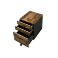 thumbnail image 2 of Benjara Industrial 3 Drawer Wooden File Cabinet with Caster Support,Brown and Black, 2 of 3