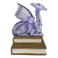 thumbnail image 6 of Amy Brown Purple Crater Moon Bookworm Dragon Sitting On Stack Of Books Figurine, 6 of 9