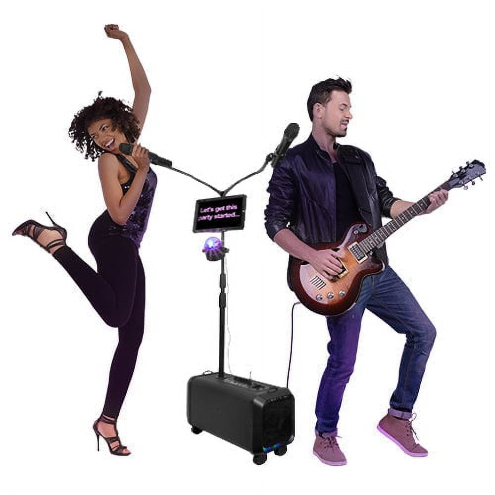 Portable PA System Karaoke Speaker with TWS FM Radio and LED Disco Ball (IQ-906K)